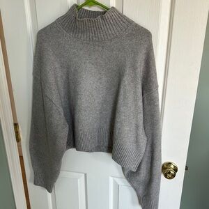 Gray Turtleneck Sweater H&M